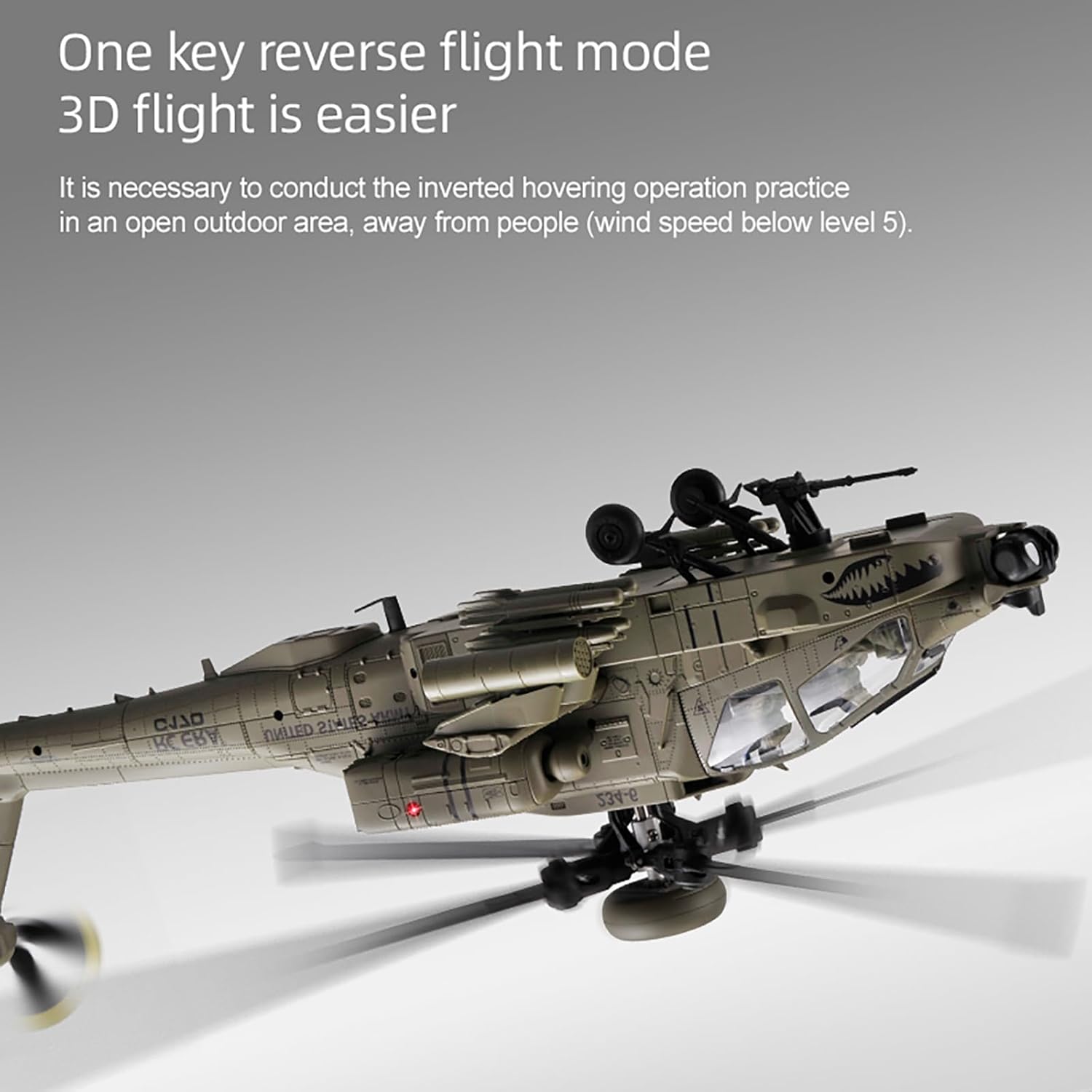 Drone Shahed Rc - Hélicoptère télécommandé 310MM 6CH C170 AH-64D