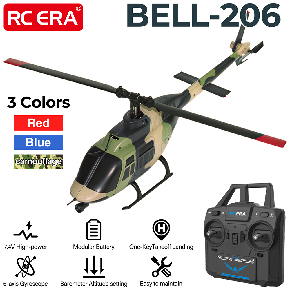 Rc Helicopter Gyro - Hélicoptère RC ERA RC 1:33 Bell-206