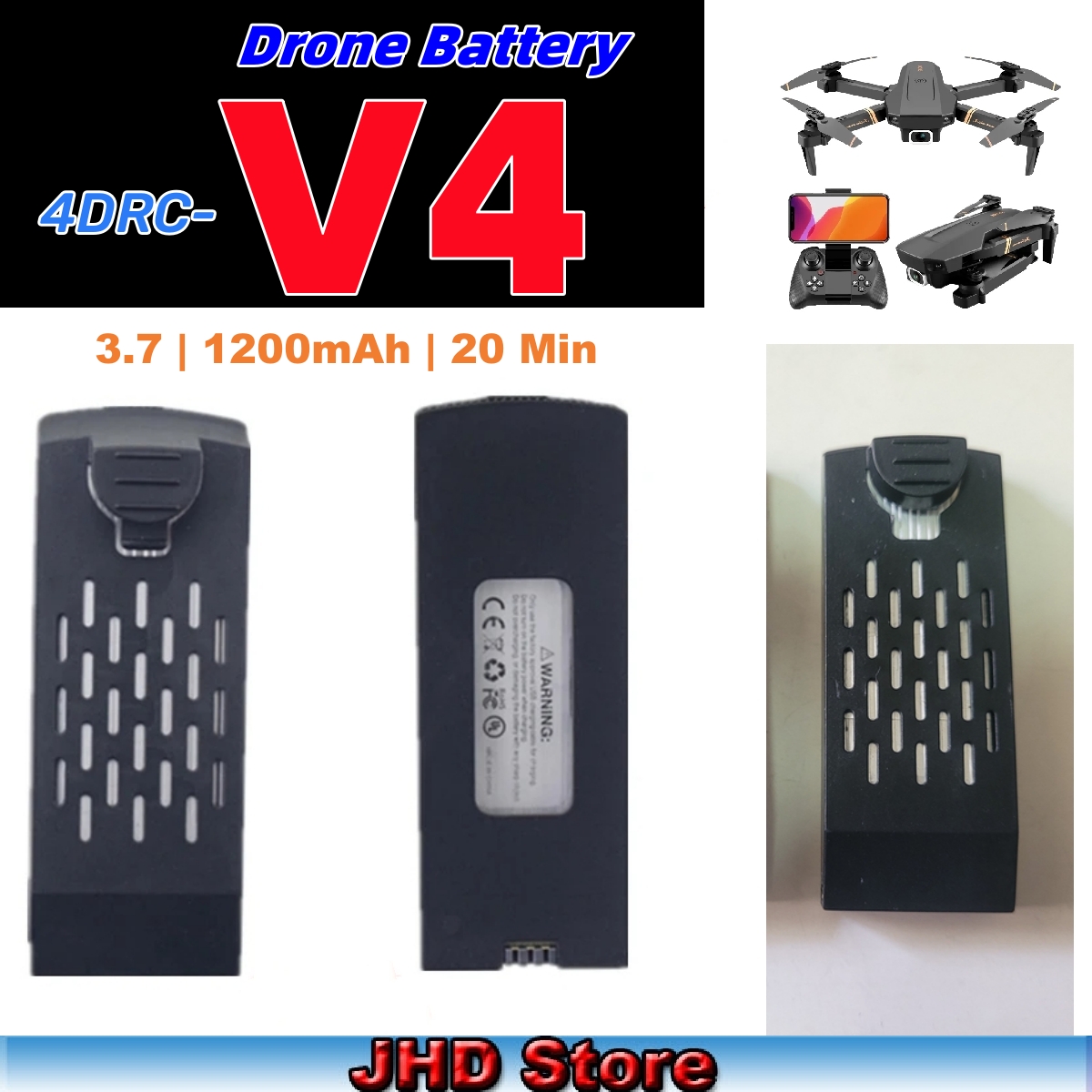 Drone Rc V4 - JHD Bateria 4DRC V4 batterie 3.7V