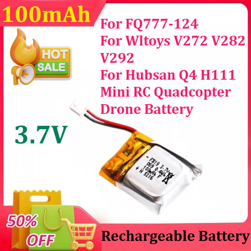Drone Fq777 Rc Quadcopter - Batterie Lipo 3.7V 100mAh pour Wltoys