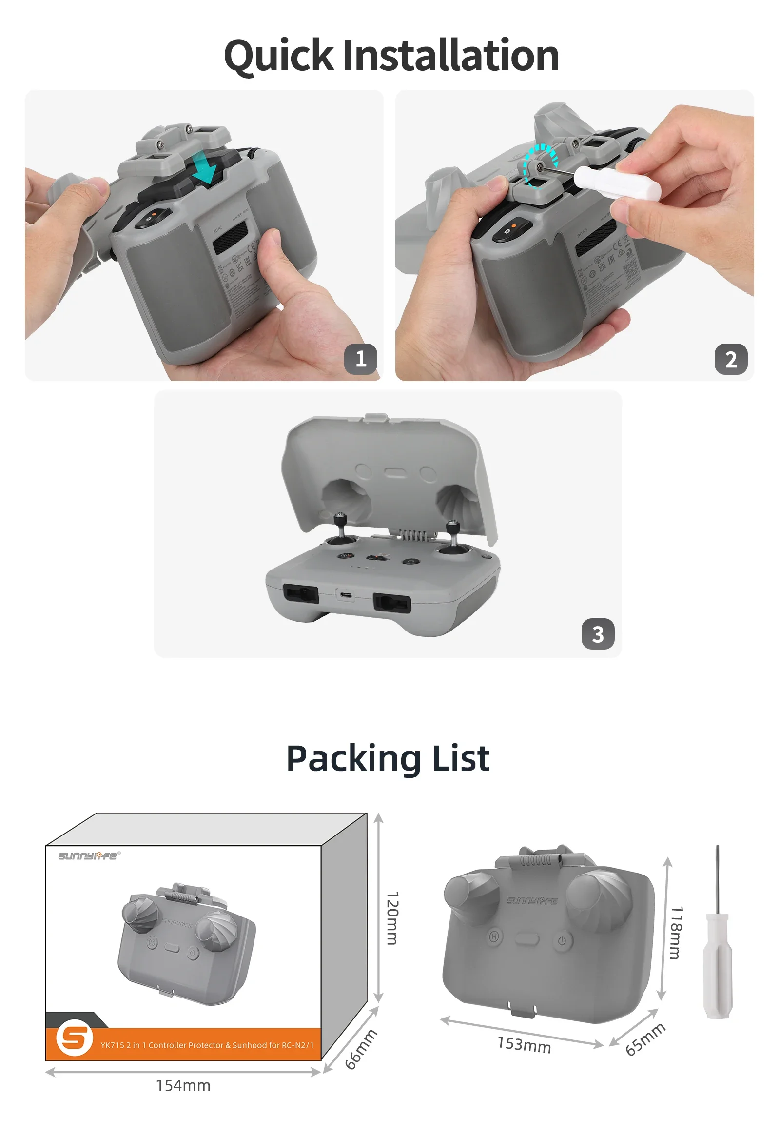 Protecteur de contrôleur 2 en  - Drone Dji Rc N2 avis et prix
