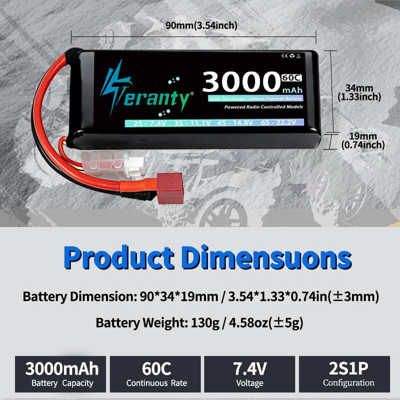 Batterie Lipo TERANTY 2S 3000m - Drone Rc Link avis et prix