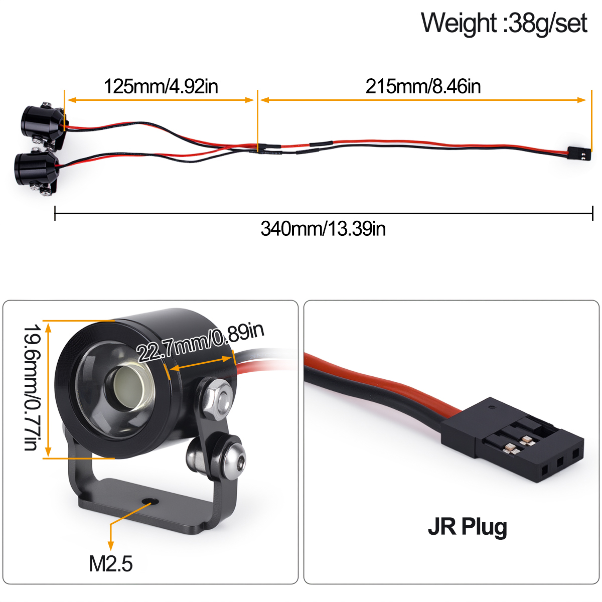 Phare LED pour voiture RC avec - Drone Shahed Rc avis et prix