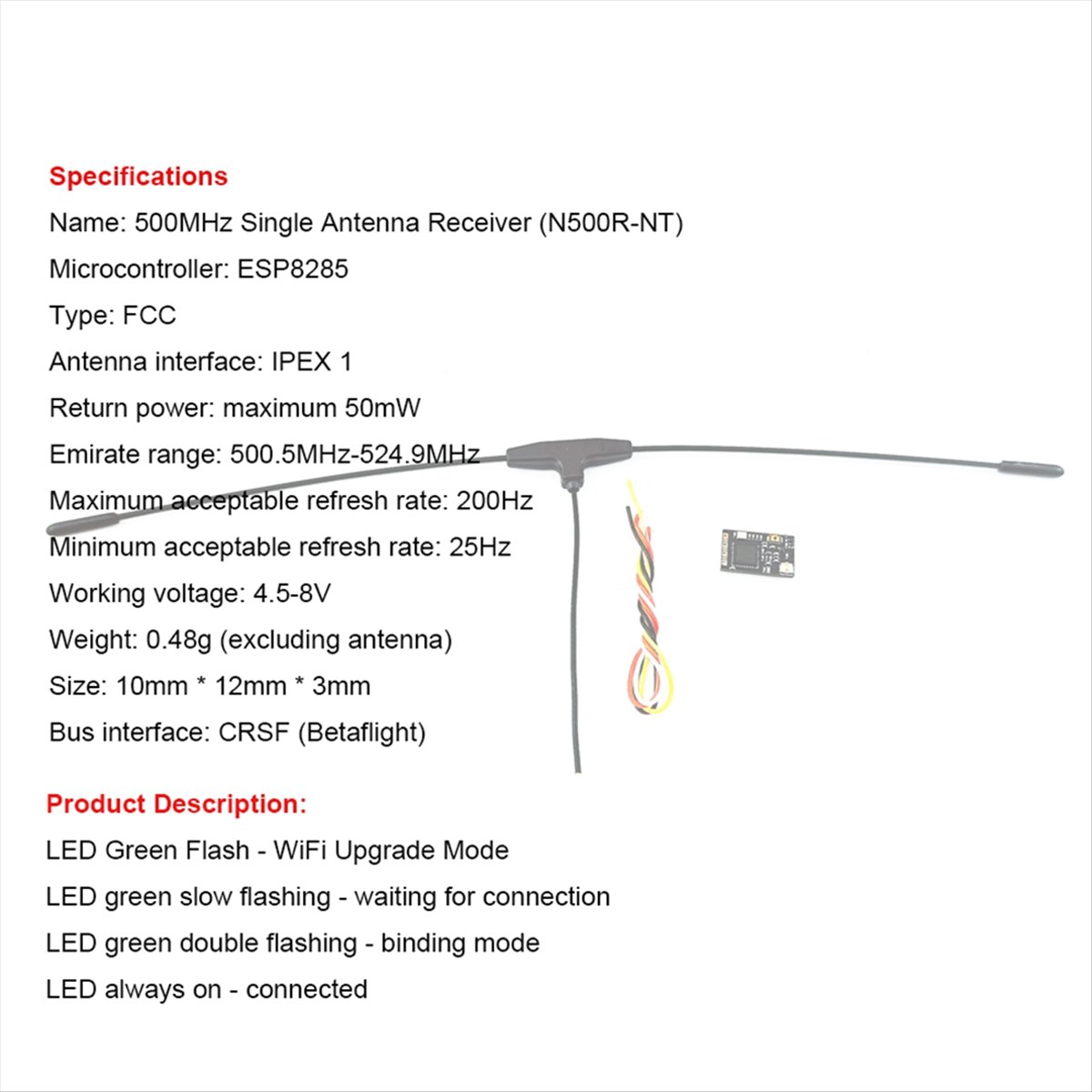 Récepteur 500 MHz 500,5 MHz-52 - Drone With Rc avis et prix