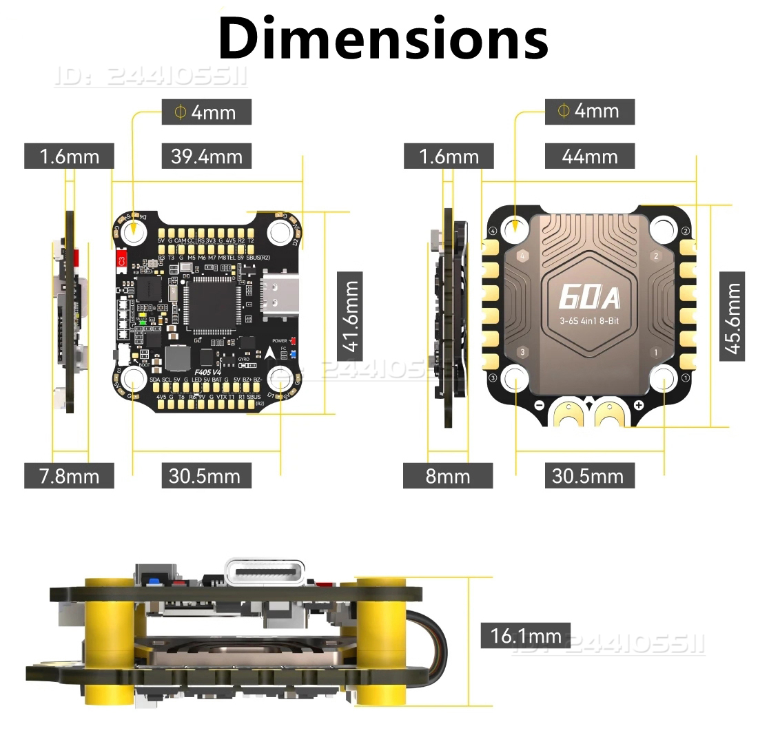 Contrôleur de vol F405 V4 FC a - Drone Rc V4 avis et prix