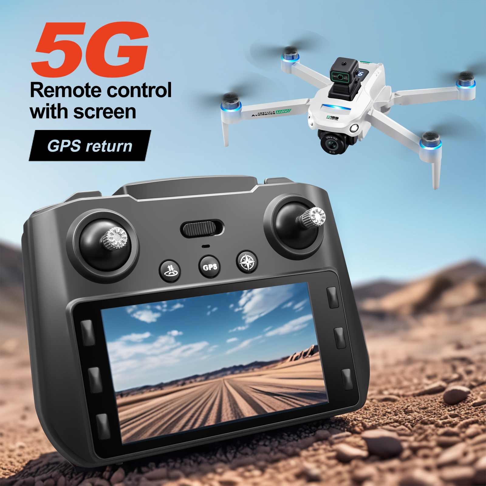 Drone quadrirotor radiocommand - Drone Rc Gps S159 avis et prix